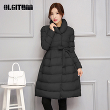 New Winter Women Long Cotton Padded Jacket Korean Version Cotton Coat Large Size Thicken Warm A-Line Cotton Coat Jacket Outwear 2024 - buy cheap