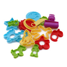 Crianças plástico plasticina molde ferramentas diy crianças cortadores de argila moldes brinquedo kit engraçado massa modelagem ferramenta com faca rolo brinquedos 2024 - compre barato
