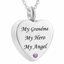 My Grandma My Hero My Angel Cremation Jewelry Memorial Urn Necklace Pendant 2024 - buy cheap