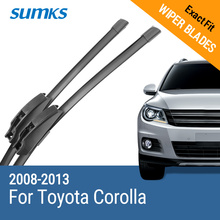 Palhetas de limpador para toyota corolla 26 "& 13" ajuste de braços 2008 2009 2010 2011 2012 2013 2024 - compre barato