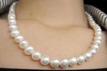 Бесплатная доставка >>>> благородные украшения, красивые! Ожерелье из пресноводного белого культивированного жемчуга 9-10 мм, женские Украшения «сделай сам», Лидер продаж 2024 - купить недорого