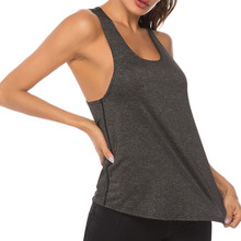 New Women Yoga Vest Tops Quick Drying Plain Sleeveless Sport Tank Top Fitness Yoga Jogging Vest Activewear Casual Loose Lot 2024 - buy cheap