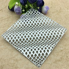 3D Wave Square Frame Metal Cutting Dies Stencil Craft Antique Hollow Out Grid Embossing For DIY Scrapbooking Card Decoration 2024 - buy cheap