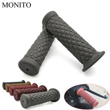 7/8" 22MM Vintage rubber Cafe Racer handlebar Motorcycle handle grips For Moto Guzzi Brutale 1000 Serie Oro 1200 SPORT AUDACE 2024 - buy cheap