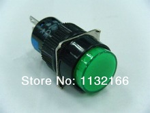 10 Uds 110VAC lámpara piloto 16mm agujero Color verde 1NO 1NC contacto 5 pines SPST interruptor momentáneo botón 2024 - compra barato