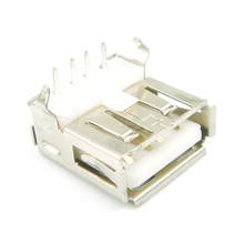 20 unids/lote USB A tipo hembra PCB montaje conector ángulo recto 4 Pin nuevo Original 2024 - compra barato
