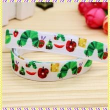 5/8'' Free shipping Fold Elastic FOE HUNGRY BUTTERFLY printed headband headwear hair band diy decoration wholesale OEM B1144 2024 - buy cheap