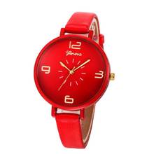 Женские часы Geneva Брендовые Часы простого дизайна женские новые модные кварцевые наручные часы из искусственной кожи женские часы reloj mujer L58 2024 - купить недорого