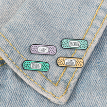 XEDZ New trend cute color band-aid brooch multi-letter creative fashion enamel jewelry brooch children friends small gifts 2024 - buy cheap