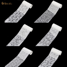 10Sheet/Lot White Lace Nail Stickers Sexy Nail Wrap foil decorative Flower DIY Beauty Women Nail Gel Decoration Manicure Tools 2024 - buy cheap