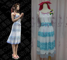 anime cosplay Final Fantasy VII 7 Aerith Gainsborough Cosplay costumes with hair bow 11 2024 - buy cheap