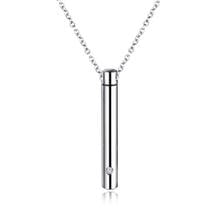 Punk Stainless Steel Hollow Cylinder CZ Pendant Necklace For man Women Charm Jewelry Gift Dropshipping 2024 - buy cheap