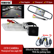 Fuwayda-câmera de visão traseira para carro wirelelss, assistente automático, ccd, monitor com lcd colorido de 4.3 polegadas e monitor para merecede-benz smart r300/350 2024 - compre barato