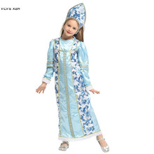 Girls Halloween Russian princes Costume Kid Children Princess Cosplay Carnival Purim Stage Show Masquerade Role play party dress 2024 - buy cheap