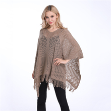 IANLAN 2019 Women Hollow-out Sexy Poncho Cloak Casual Ladies Loose Shawl Fashion Pashmina with Tassels One Size IL00086 2024 - buy cheap