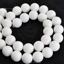 Free Shipping Wholesale 4 6 8 10 12mm Round Porcelain White Jad Fashion Jewelry Bead For Women Necklace Or Bracelet Making 2024 - buy cheap