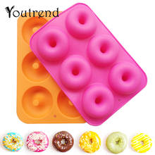 Donuts Mold Silicone Round Shape Doughnuts Mould Baking Jelly Fondant Cake Chocolate Decoration Baking Pastry Tool Bagels Muffin 2024 - buy cheap