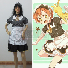 Anime Love Live Rin Hoshizora Cosplay Costume Cute Maid Dress Coffee House Dress 2024 - buy cheap