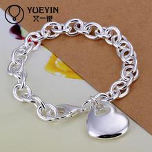 Silver plated bracelet for women men Lovers Unisex silver Jewelry hand chain Female Nickle free 2024 - buy cheap