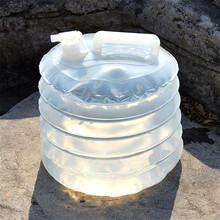 Портативное напольное автомобильное Кемпинг пластиковое складное ведро PE компрессионное расширение Бутылка чайник складное ведро для воды 2024 - купить недорого