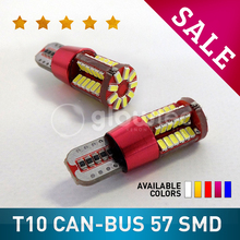 1pcs T10 LED CANBUS SMD 192 2825 w5w super bright 57smd NO Error Car marker Auto Wedge Lights bulb lamps 12V GLOWTEC 2024 - buy cheap
