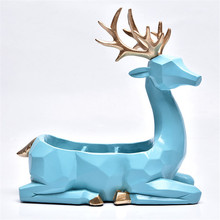 Креативная статуя оленя, фигурка из смолы, предметы интерьера, миниатюрный орнамент оленя, украшение для дома, день рождения, рождественские подарки 2024 - купить недорого