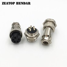 5Set GX16 Bulkhead 2 3 4 5 6 7 8 9 Pin XLR Audio Cable Plug Male Female Panel Chassis Mount Jack Kit 16mm Aviation Connector 2024 - buy cheap