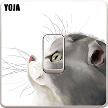 YOJA A Lovely Cat With Dull Eyes Funny Animals Switch Stickers Vinyl Decor Wall Sticker  8SS0012 2024 - buy cheap