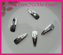 100PCS 3.0cm silver finish plain Rectangle Head Metal Snap Clips hairpins at lead free and nickle Free kids hairpin clips 2024 - купить недорого