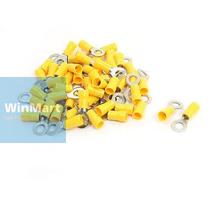 50 Pcs RV5.5-6 Insulated Ring Terminal Cable Lug AWG 12-10 Wire Yellow 2024 - buy cheap
