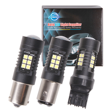 2pcs T20 7440 7443 1156 1157 W21W W21/5W BAY15D BAU15S LED Car turning signal LED Bulbs 3030 21Led Brake Reverse Light 12V 2024 - buy cheap
