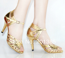 Women Dance Shoes Gold Leather Ballroom Shoes Dance Shoes Latin SALSA Bachata Dance Shoes Size 34-41 2024 - buy cheap