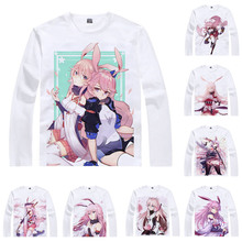 Мужская футболка Coolprint Honkai Impact 3rd Yae Sakura Yae no Sakura, повседневная Винтажная футболка с длинным рукавом и принтом 2024 - купить недорого