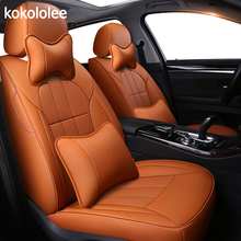 kokololee custom real leather car seat cover for Volkswagen vw polo Beetle Touareg Tiguan Phaeton EOS Magotan Variant car seats 2024 - buy cheap