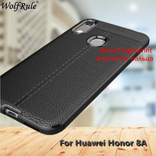 Wolfrule caso huawei honor 8a pro caso JAT-L41 6.09 "estilo lichee moda silicone robusto híbrido capa para huawei honra 8a pro 2024 - compre barato