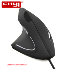 Mouse ergonômico vertical com fio, esquerdo, 1600dpi, ajustável, usb, ótico, para computador, notebook pc 2024 - compre barato