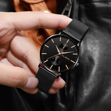 Мужские кварцевые часы с датой модные повседневные Роскошные Черные Мужские Женские часы Брендовые мужские наручные часы с ремешком из нержавеющей стали A40 2024 - купить недорого
