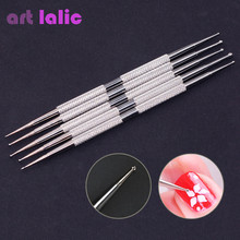 5PCS Nail Art Dotting Pen Dual End Stainless Steel Design Painting Picking Dot Rhinestones Crystal Gems Acrylic Manicure Tools 2024 - buy cheap