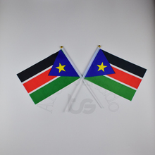Bandeira do sudão do sul bandeira 14*21cm mão acenando bandeira nacional decoração para casa bandeira 2024 - compre barato