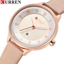 CURREN Brand 7MM Ultra-Thin Women Watches 2018 Luxury Genuine Leather Strap Fashion Quartz Watch Women Wristwatches Montre Femme 2024 - buy cheap