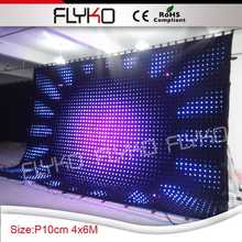 Stage background  flexible led video curtain P100mm led display 2024 - buy cheap