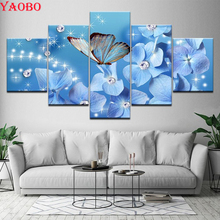 5 peças diy pintura diamante ponto cruz borboleta orquídea flores diamante bordado quadrado completo redondo mosaico decoração para casa 2024 - compre barato