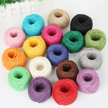 50Meters Multi Colors Natural Burlap Hessian Jute Twine Cord Hemp Rope String 2mm Gift Box String Cord Wedding Tags Decoration 2024 - buy cheap