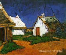 Paintings by Vincent Van Gogh Three White Cottages in Saintes Maries Hand painted art on canvas High quality 2024 - buy cheap