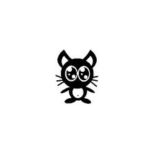 Котенок кошка с большими глазами наклейки Наклейка авто бампер велосипед декор уникальный художественный узор ZP0301 2024 - купить недорого