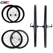 No Outer Holes SAT 700C Carbon Wheels  38/50/60mm Clincher Powerway R13 R36 Hub With Sapim CX-Ray CX Ray Tubeless Compatible 2024 - buy cheap