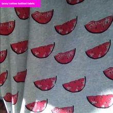 Good Quality Water Melon Grey Fabric Cotton/Lycra knitted Fabric Stretch Water Melon Printed Fabric DIY Sewing Clothing pants 2024 - buy cheap