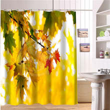 WJY510H41 Custom sunny forest autumn trees grass leaves  Modern Shower Curtain bathroom Waterproof  Free Shipping  N41 2024 - buy cheap