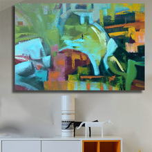 Pintura abstrata de arte em tela, pintura impressa para decoração de casa, arte para parede, quadros para sala de estar, posteres e impressões modernas 2024 - compre barato