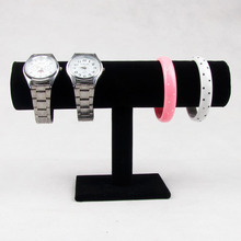 TONVIC оптовая продажа 4 бархатный черный браслет повязка на голову часы t-бар стенд держатель Стойка Высокое качество 2024 - купить недорого
